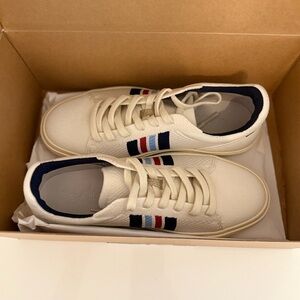 Rothy's Spirit Sneakers with Red and Blue Stripes